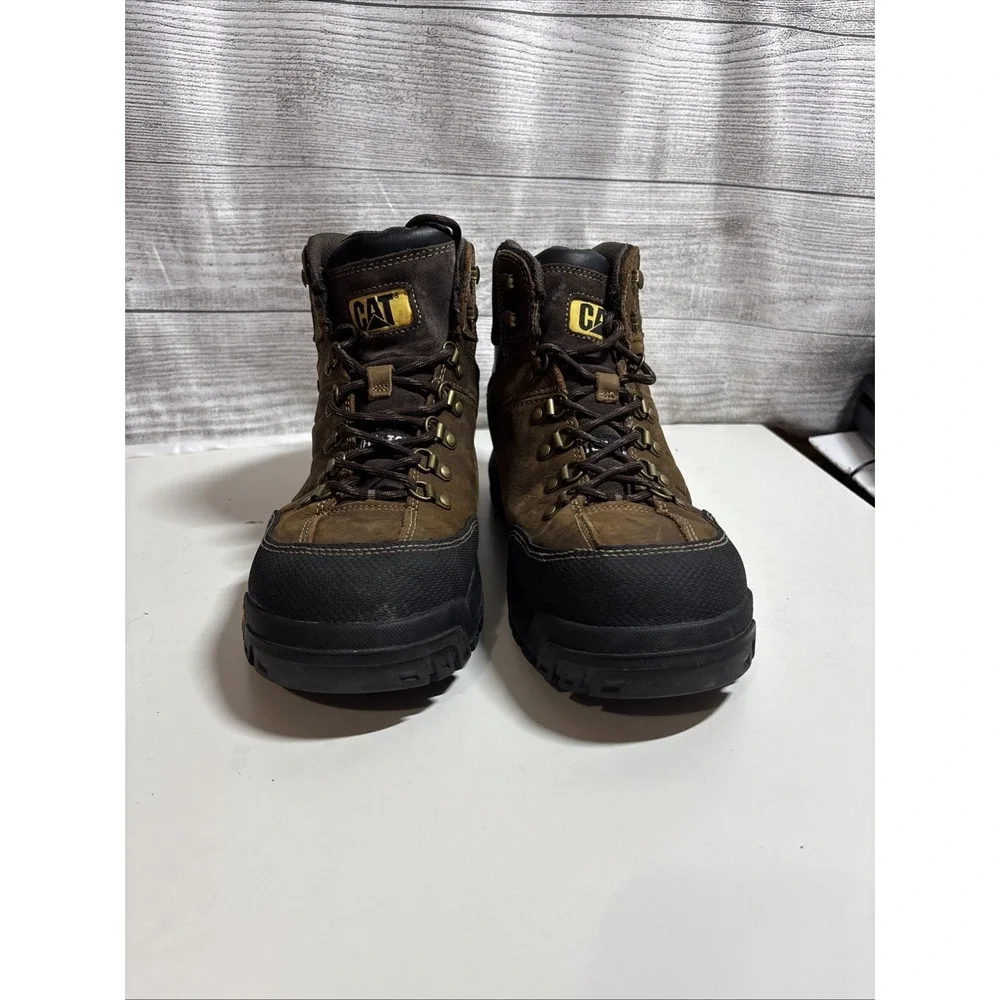 Caterpillar Men's 11.5 Threshold WP Steel Toe Work Boot Brown